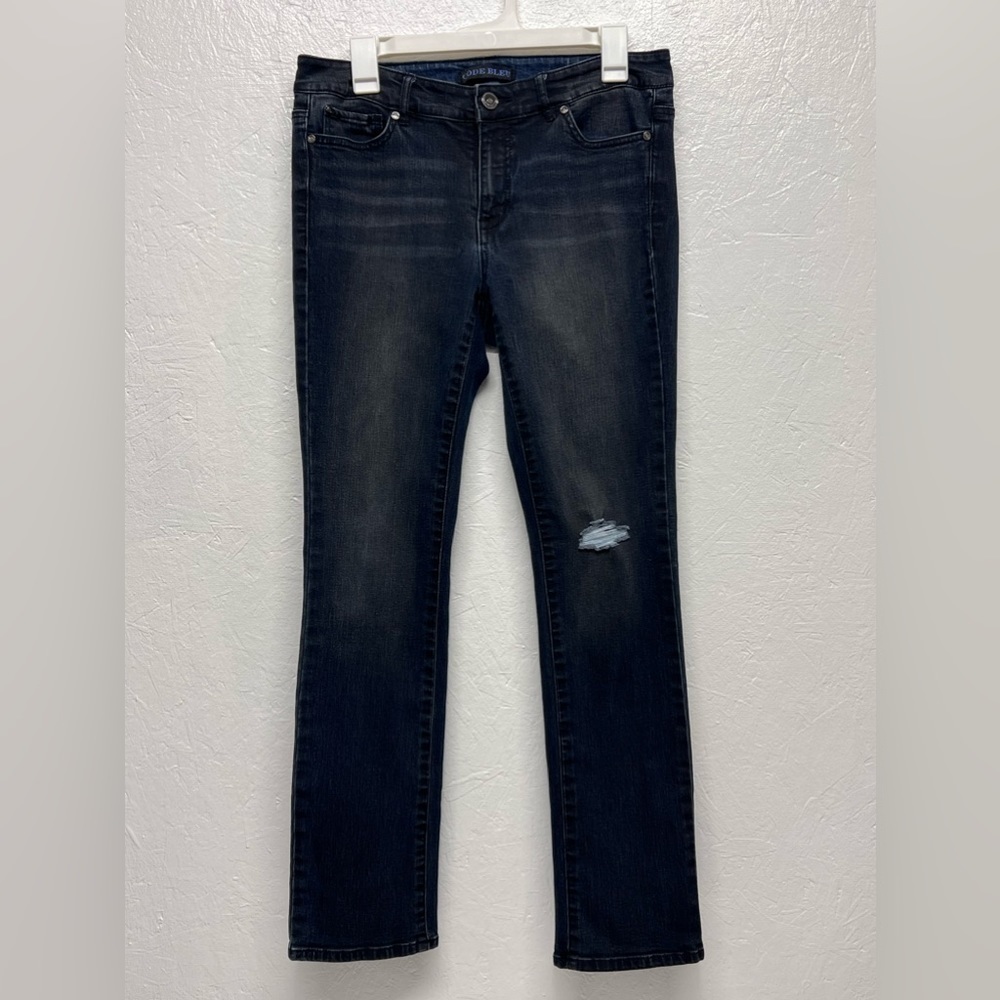 CODE Bleu - Women’s Maya Slim Fit Dark Wash Straight Denim Jeans - 12P